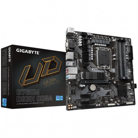 Gigabyte Mainboard||Intel B760 Express|LGA1700|Micro-ATX|Memory DDR4|Memory slots 4|2xPCI-Express 3.