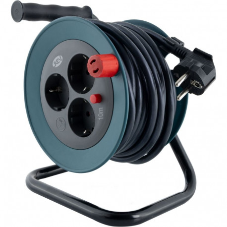 REV Cable Drum Mini 3-fold 10m Petrol/Black          0010042100