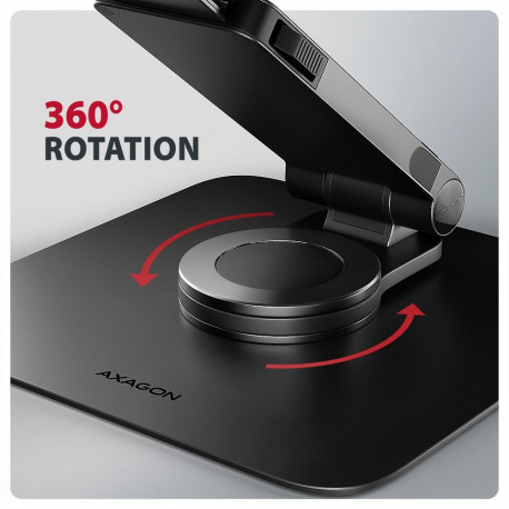 AXAGON STND-LRB stand with 360° rotation for laptops and tablets | Adjustable Height, Angle | 10-17.