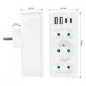 Splitter 3-socket MCE248 F/W 2xUSB-A 2xUSB-C white