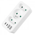 Splitter 3-socket MCE248 F/W 2xUSB-A 2xUSB-C white