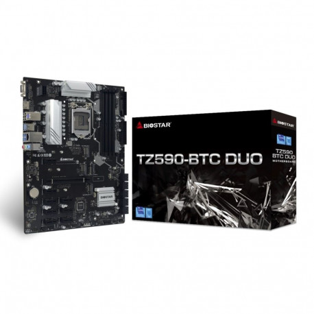 Motherboard - Biostar TZ590-BTC DUO Intel Z590 LGA 1200 128GB 4xM.2 10xSATA