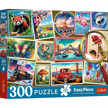 TREFL Puzzle EasyPiece Postage Stamps, 300 pcs