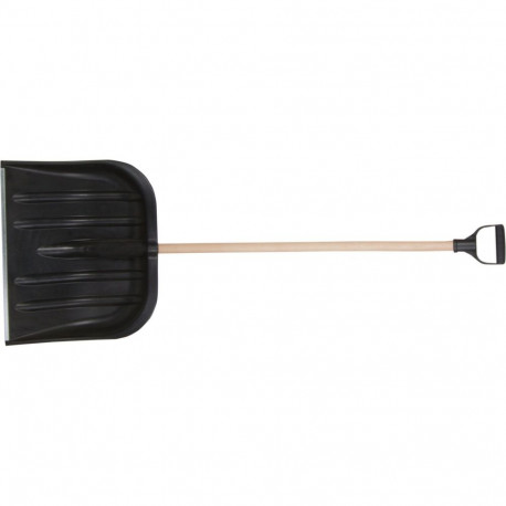 Lumelabidas laius 485mm kõrgus 395mm plast terasäär puidust varrega käepidemega