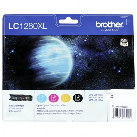 "Brother LC-1280XL Value Pack (BK/C/M/Y)"