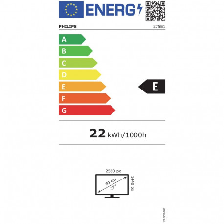 "Philips 68.5cm (27.0"") 275B1 16:09 DVI+HDMI+DP+USB IPS"
