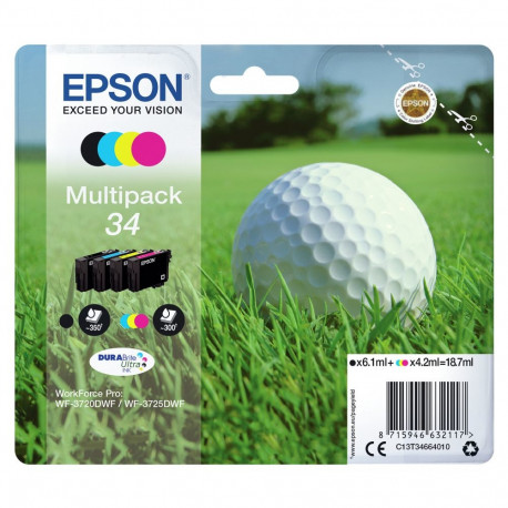 "Epson Tinte 34 4er-Pack black + color T3466"