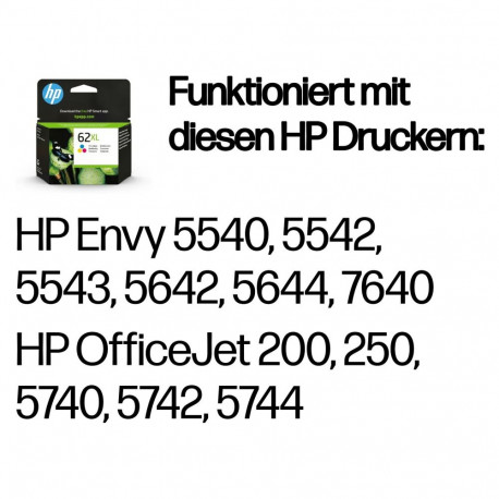 "HP Tinte 62XL C2P07AE farbig"