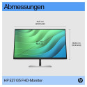 "68,6 cm/27"" (1920×1080) HP E27 G5 16:9 IPS 5 ms 75 Hz HDMI DisplayPort USB-Hub VESA Black"