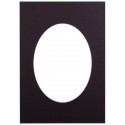 Passepartout 21×29.7, black oval