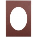 Passepartout 21×29.7, dark brown oval