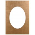 Passepartout 30×40, dark gold oval