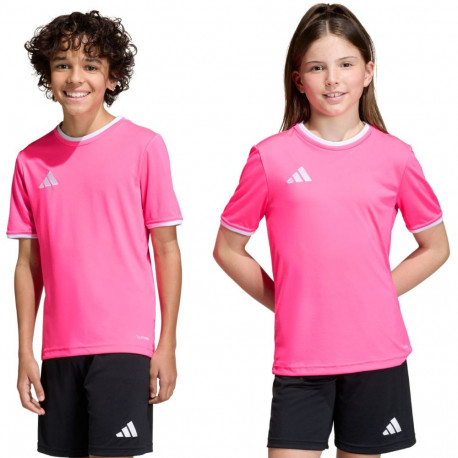 Koszulka dla dzieci adidas Entrada 26 Jersey różowa KE9846 140cm