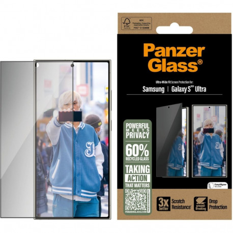 Privaatsusfiltriga kaitseklaas PanzerGlass Galaxy S25 Ultra Privacy UWF