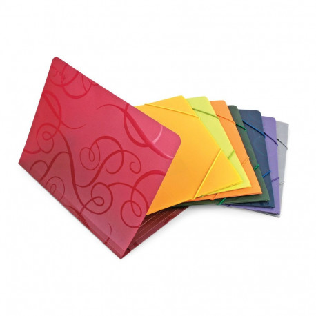 Plastmapp kummiga FORPUS Barocco A4 sinine