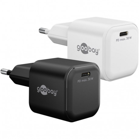 Goobay USB-C™ PD GaN Fast Charger Nano (30 W) black black