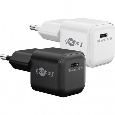 Goobay 20 W USB-C PD GaN Fast Charger Nano white white