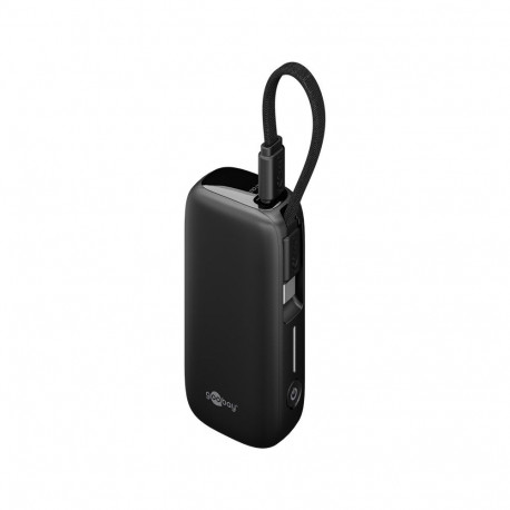 Goobay 5,000 mAh sisseehitatud USB-C kaabliga akupank