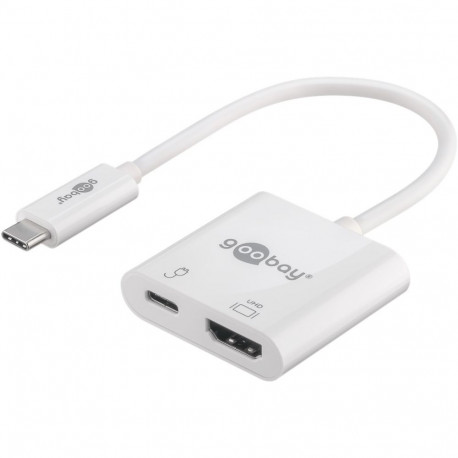 Goobay USB-C™ adapter HDMI™-le, valge 1 tk kilepakendis