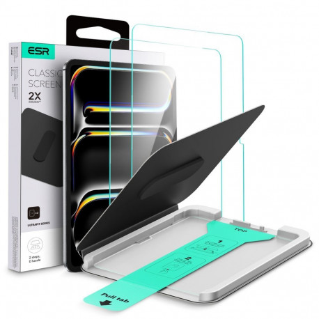 SZKŁO HARTOWANE ESR ULTRAFIT TEMPERED GLASS 2-PACK IPAD PRO 11” 5 / 6 / 2024-2025 CLEAR