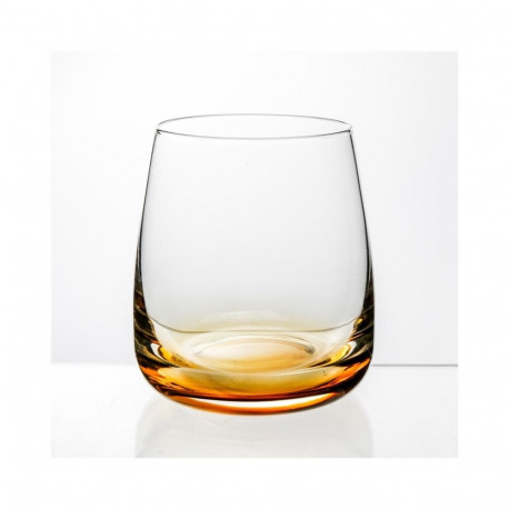 AMBER TUMBLE GLASS 6PCS