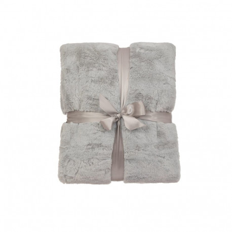 FUR BLANKET 150X200 300/180 GSM L. GREY