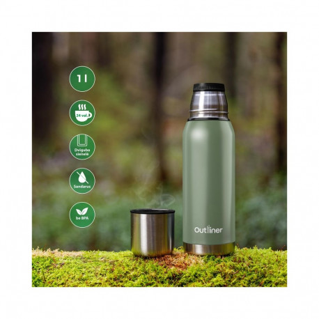 THERMOS FLASK OUTLINER YTS-ZW100 haki 1L termos