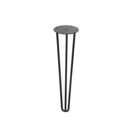 STEEL HAIRPIN LEG TRIPLE 8 L400 BLACK