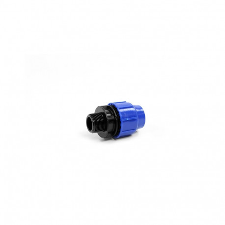 MALE ADAPTOR Ø50X2 PERLA BLUE