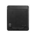 SOCKET HERMES BLACK IP44 0324-09