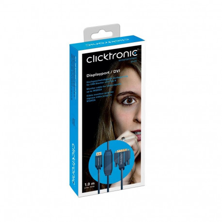 ClickTronic HQ OFC cable DisplayPort - DVI, gold plated, M/M, 1m