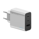 Cuktech Cuktech 65W GaN 2xUSB-C 1xUSB-A Wall Charger - Gray