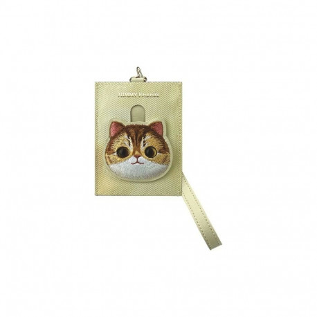 Nimmy Nimmy Big Eyed Pet 2.0 Cat Wallet Card Holder - Beige