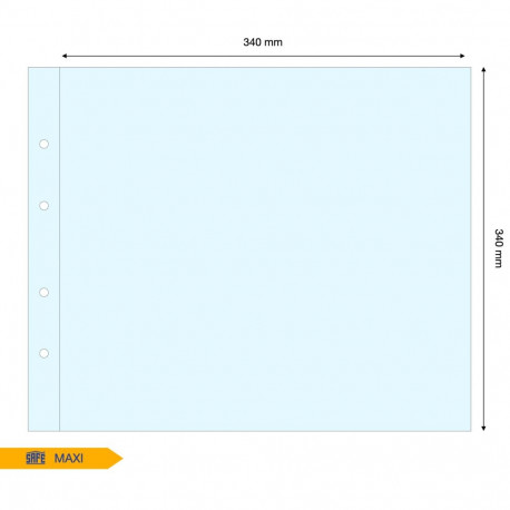 SAFE MAXI vaheleht ühe taskuga 340x340 mm - läbipaistev