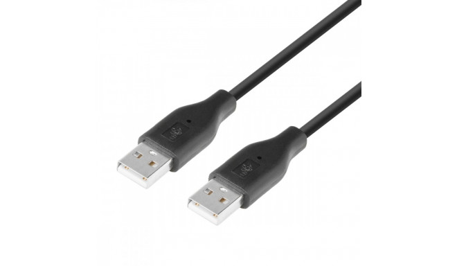USB Type-A Male to Type-A Male Cable, 1.8m, Black