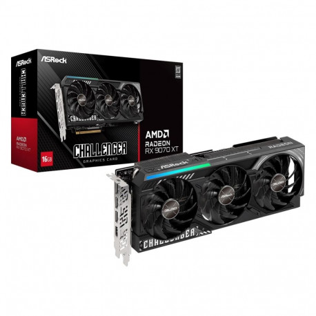 Graphics Card - Asrock Challenger RX9070XT 16GB GDDR6 2970MHz 4 Displays