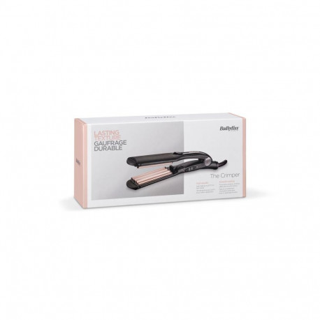 Hair Styling Tool - BaByliss Crimper 35mm Ceramic-Tourmaline 10 Temp Settings Black Pink