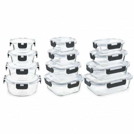 DA614 Pojemniki kuchenne szklane zestaw 12szt.