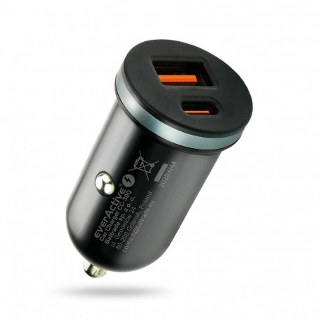 autolaadija everActive CC-30Q USB + USB-C QC 3.0 PD 35W
