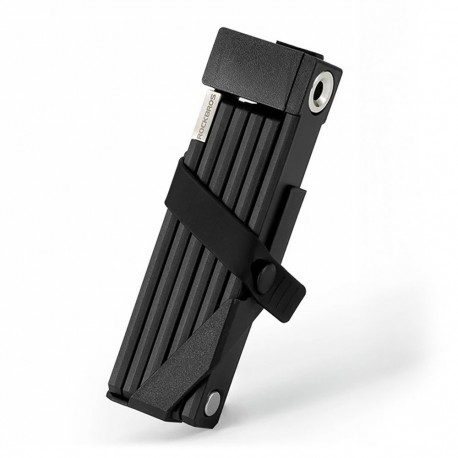 Rockbros 32140003001 foldable bicycle lock with key and handle, 88cm - black