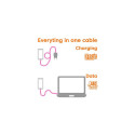 CLUB3D USB-C® Beaded Cable Pink