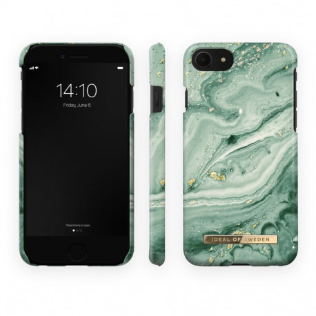 Mobiili tagakaas Ideal of Sweden iPhone 6/6s/7/8/SE, Mint Swirl Marble