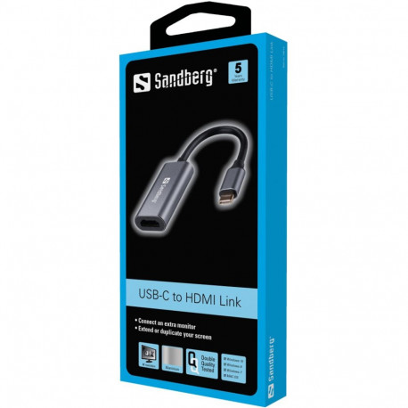 Adapter Sandberg USB-C - HDMI (F)