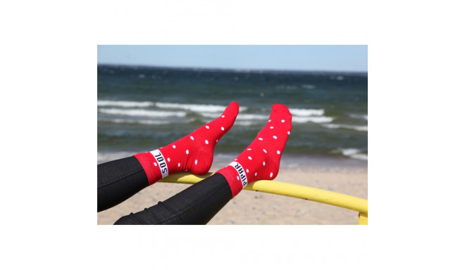 SOKISAHTEL PIPAR ja SOOL punased puuvillased sokid 444, 446