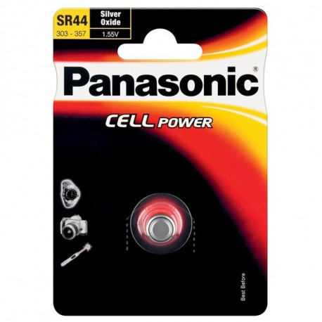 Patarei Panasonic SR44L/1B 1,55V (diam 11,6mm x kõ 5,4mm) 1 patarei (303/357/D357/V357/SR44W/V541/GP