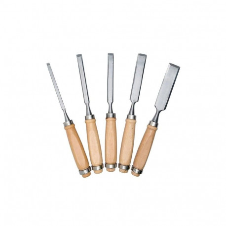 SET OF WOOD CHISELS 6–24 MM 5 PCS