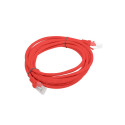 PATCHCORD CAT.5E UTP 3M RED FLUKE PASSED LANBERG