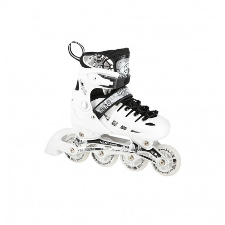 4in1 (rull)uisud NILS EXTREME NH10905 LED In-line Skates/Hockey Ice Skates, S (31-34), White/Black