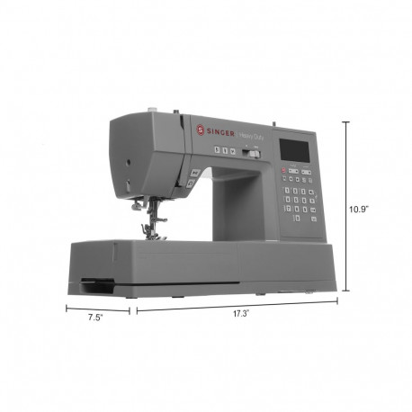 Singer HD6805C arvutiga õmblusmasin heavy duty 586 pistega 9 nööpauku hall