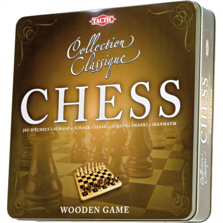 TACTIC Game Chess Tin Box